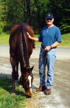 Walt Todd at a show helping out